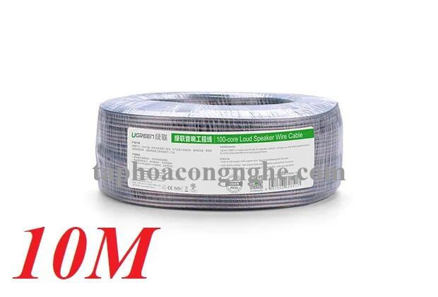 Ugreen 30827 10M Màu Đen Cáp âm thanh loa 150 tim AV137 30030827